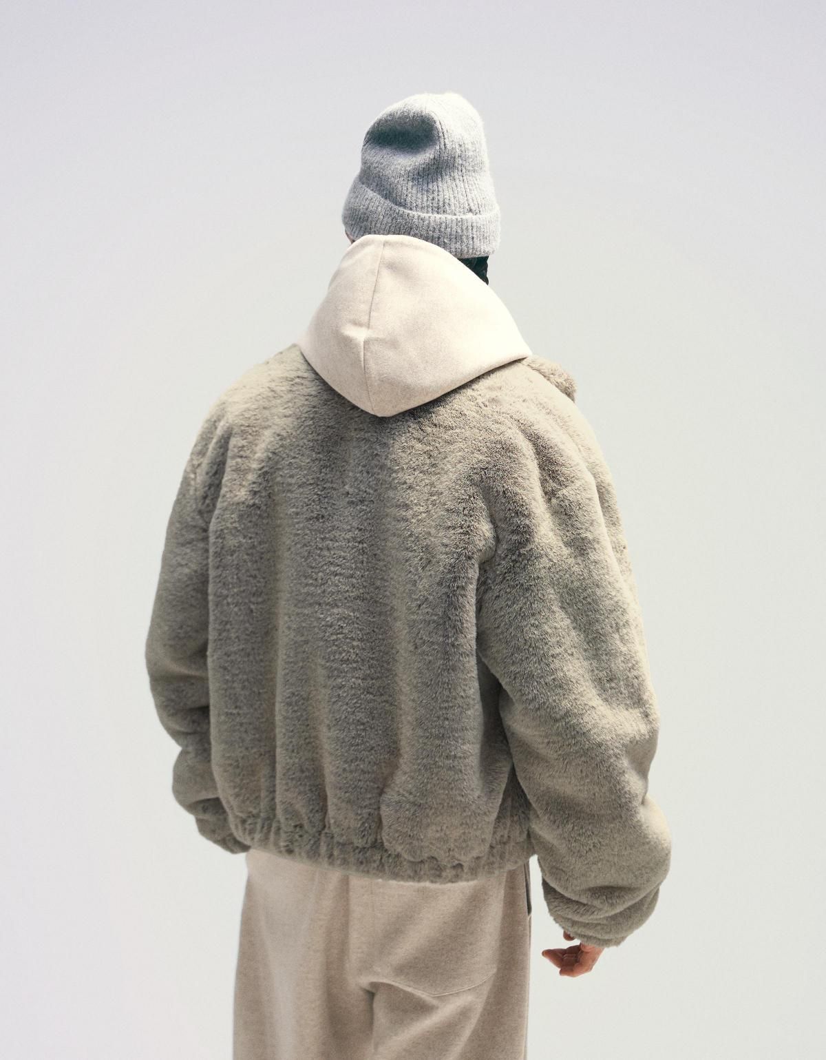 버쉬카 소프트 에코 퍼 재킷 6814/407 GREY - 상세 이미지 4
