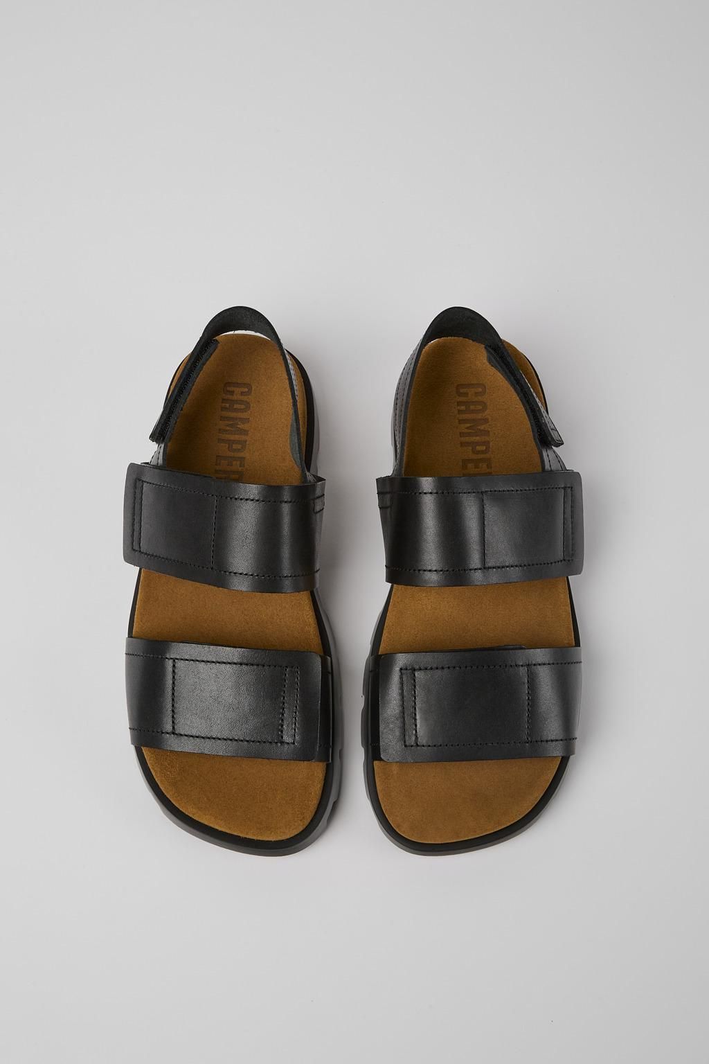 캠퍼 블랙 레더 스트랩 샌들 Brutus Sandal K100777-002 BLACK - 상세 이미지 4
