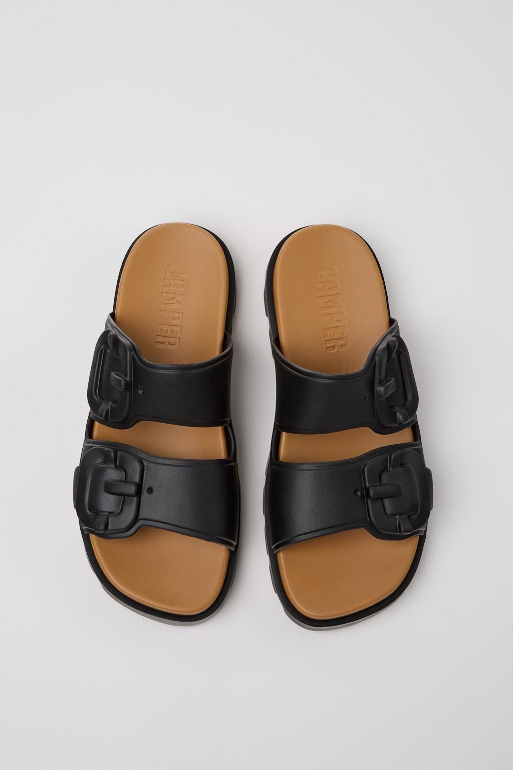 캠퍼 테크니컬 블랙 남성 스트랩 샌들 Brutus K101046-001 BLACK - 상세 이미지 4