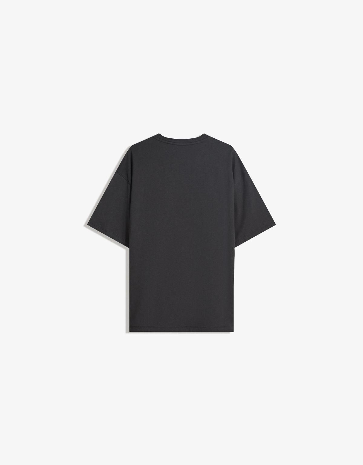 버쉬카 오버핏 포스트 말론 프린트 반팔 티셔츠 8063/160 BLACK - 상세 이미지 2