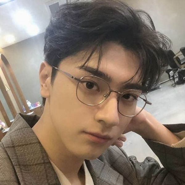 초경량 남성 라운드 안경 데일리 남성 패션 안경테 - 메인 이미지