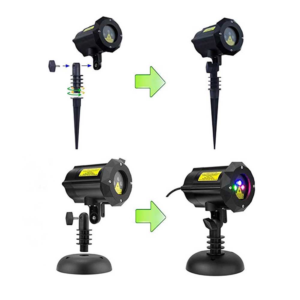 반딧불조명 별빛 램프 좁쌀 캠핑장 LED 프로젝션 야간 레드/그린 - 상세 이미지 5