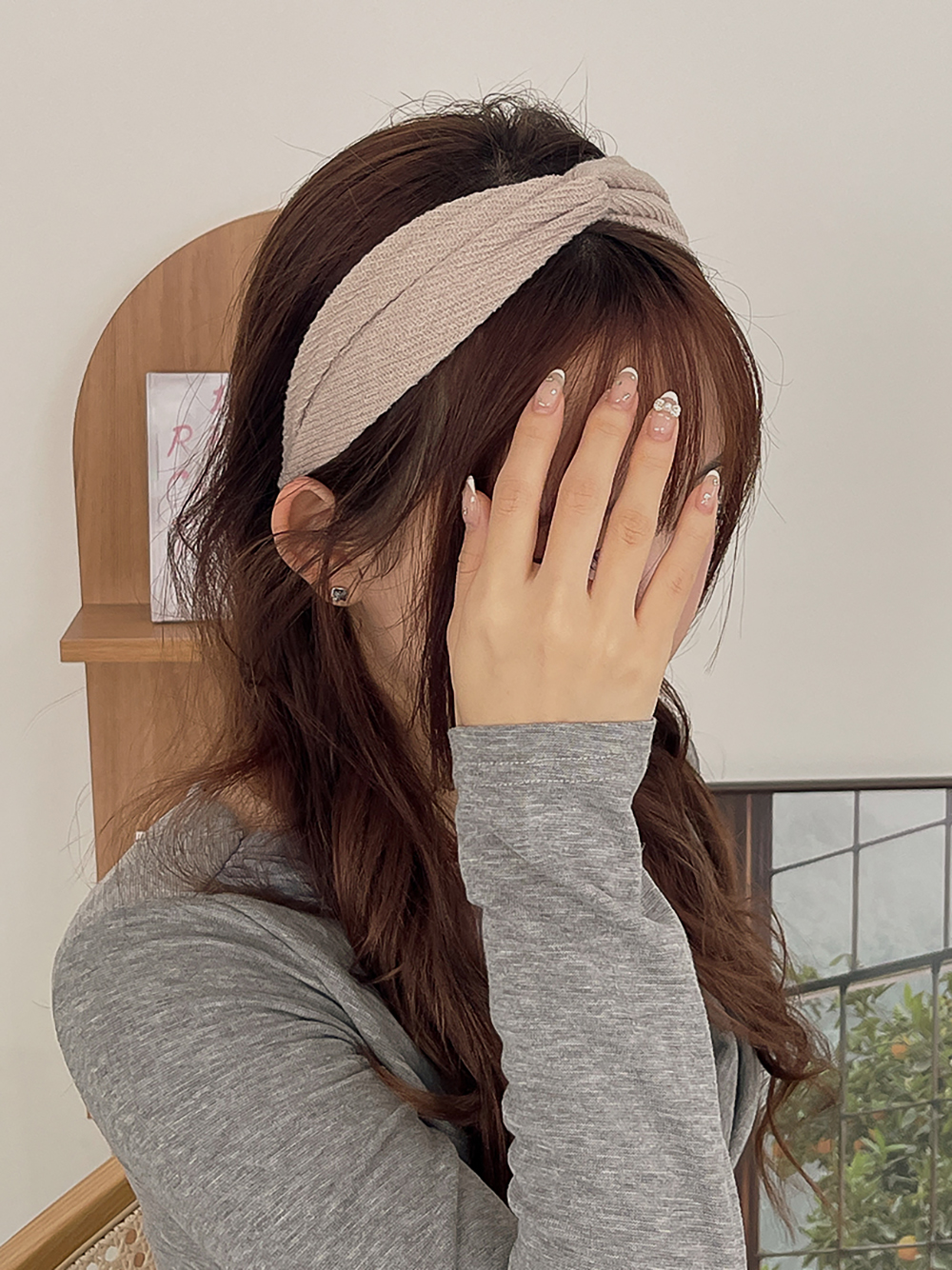 골지라인꼬임헤어밴드 터번 반다나헤어밴드 안아픈머리띠 헤어악세사리 - 상세 이미지 3
