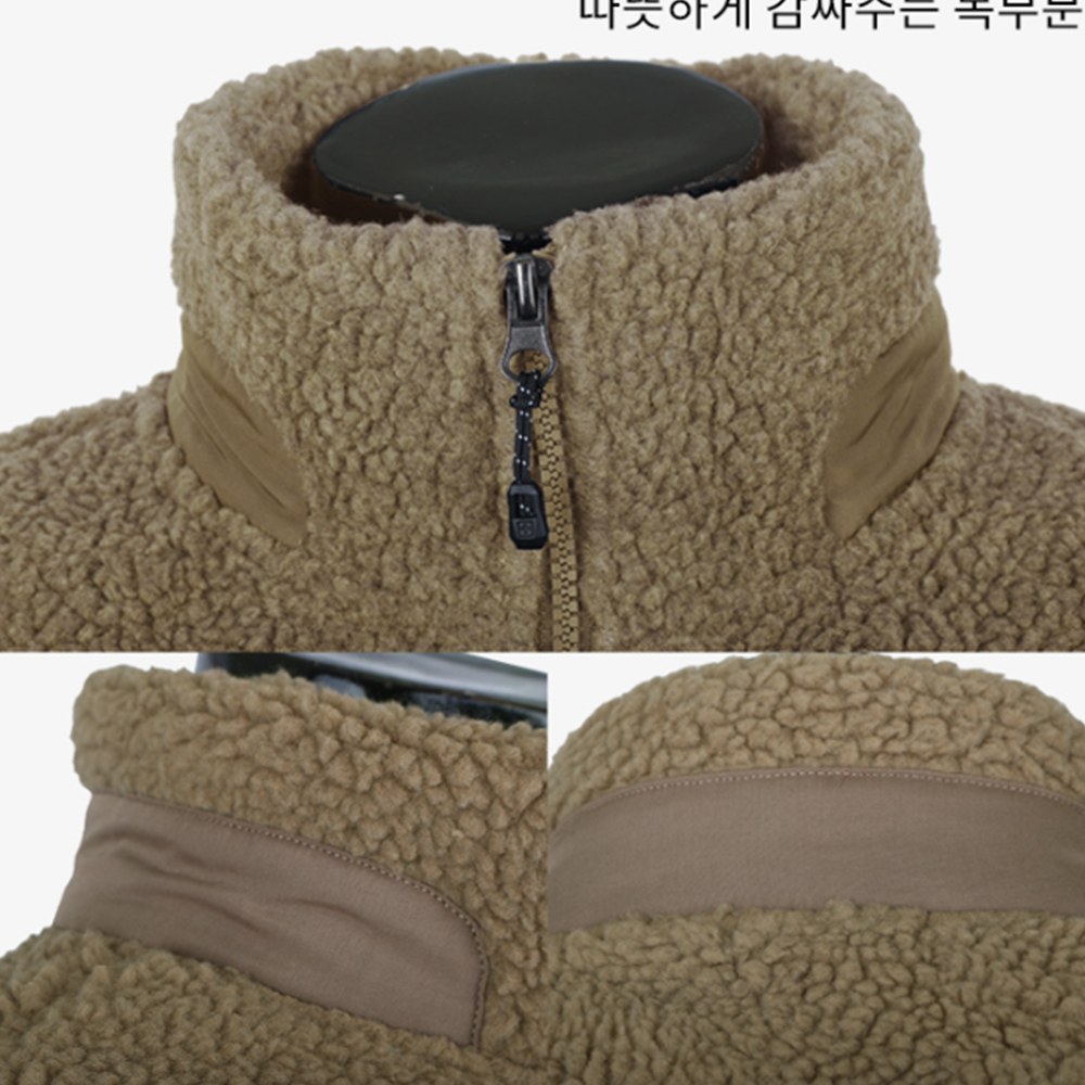 폴리스자켓 폴라폴리스 집업 자켓 보아털 후리스 양털 집업 이미지 7