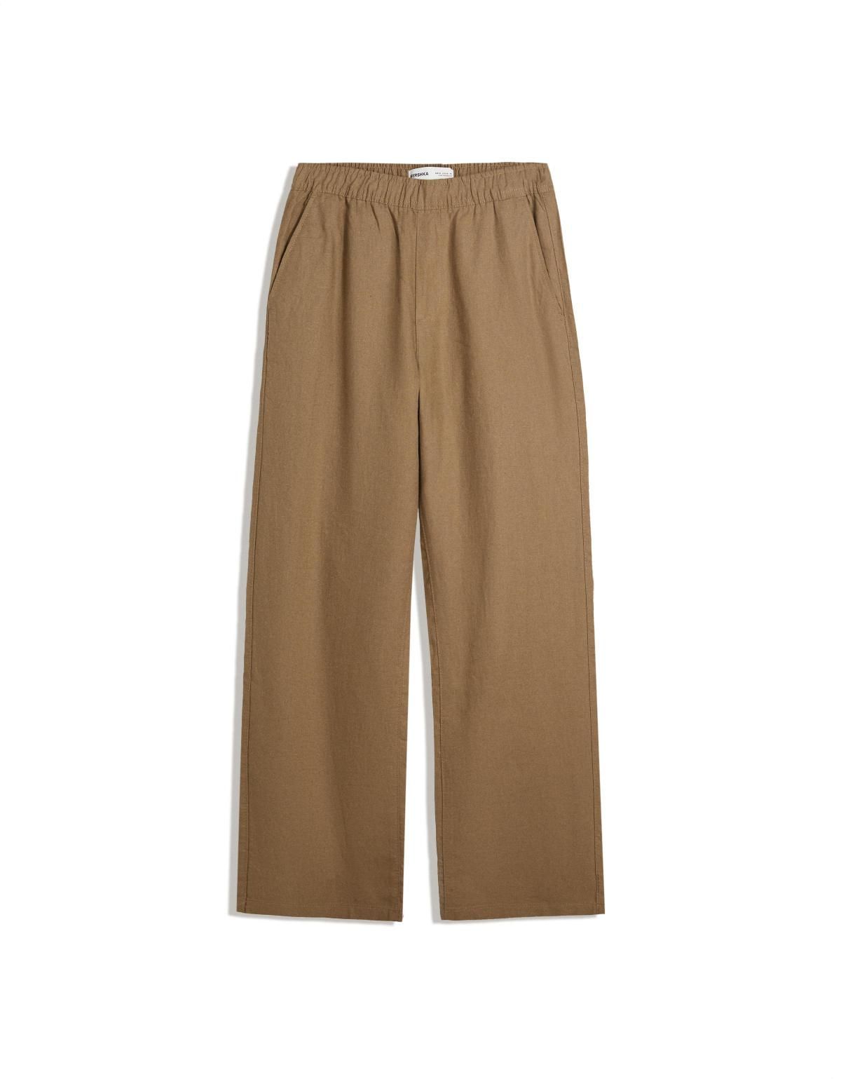 버쉬카 와이드핏 리넨블렌드 조거 팬츠 0409/665 CAMEL - 상세 이미지 2