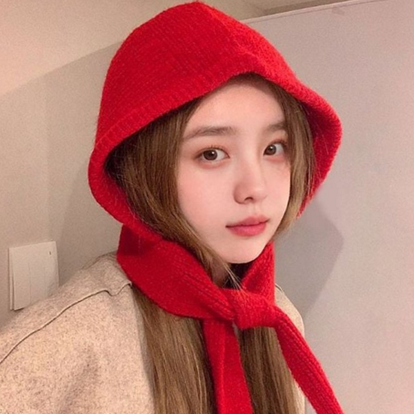따뜻한 벙거지 후드 모자 데일리 여자 니트 모자 - 메인 이미지