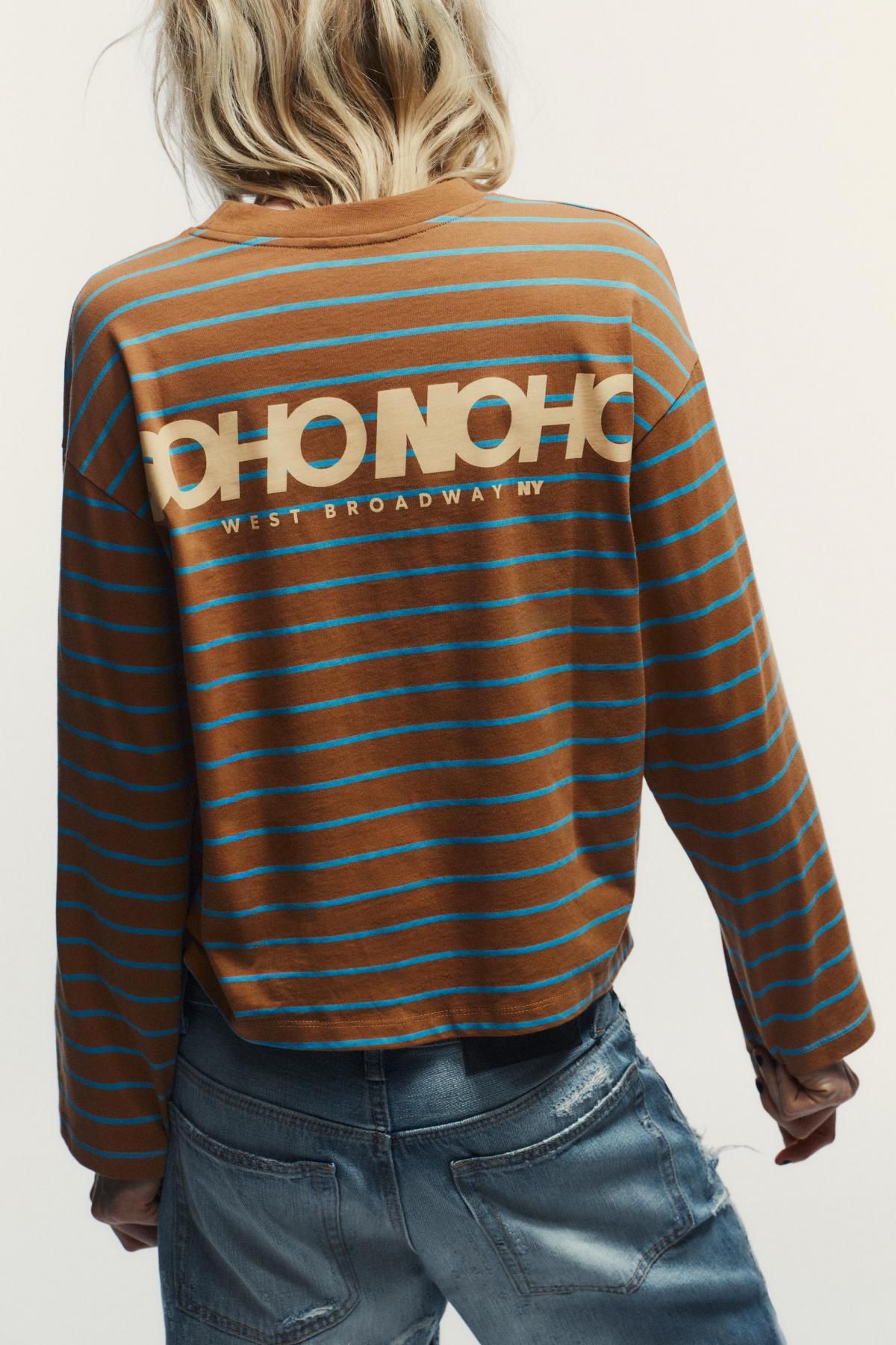 자라 스트라이프 루즈핏 라운드넥 긴팔 티셔츠 4805/808 STRIPED - 상세 이미지 4