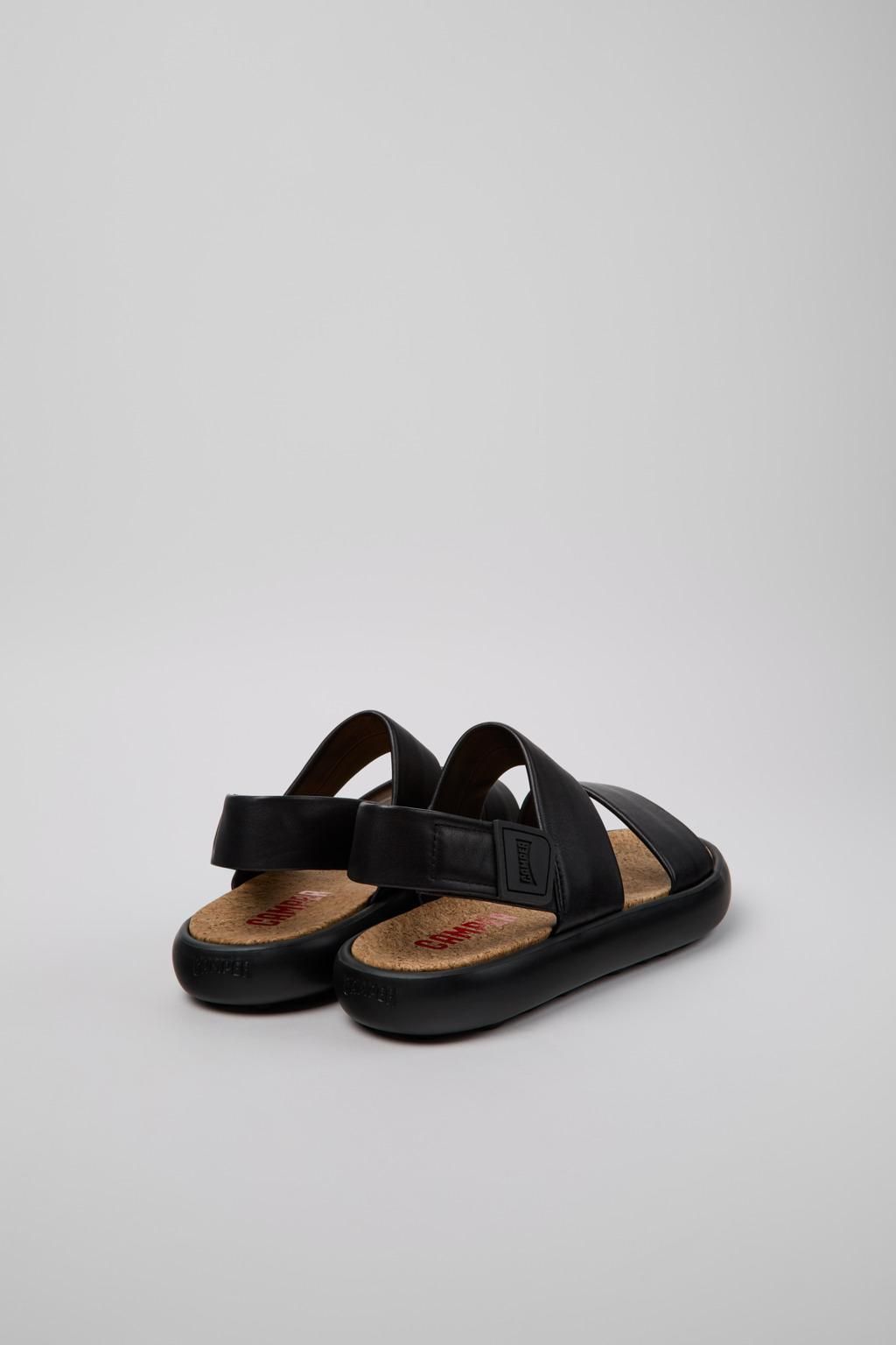캠퍼 블랙 레더 스트랩 남성 샌들 Pelotas Flota K101030-001 BLACK - 상세 이미지 3