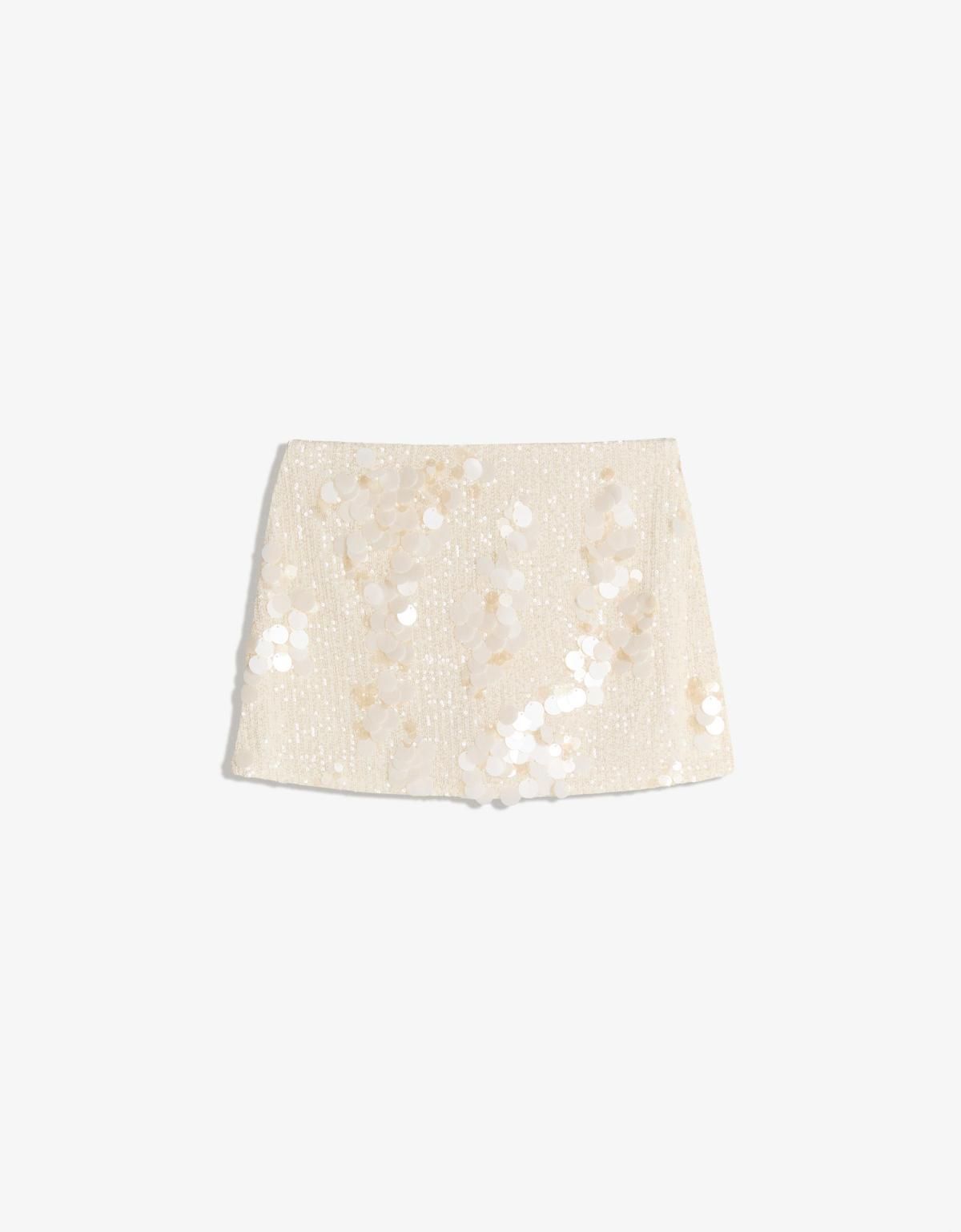 버쉬카 글리터 시퀸 미니 스커트 0043/662 OFF WHITE - 메인 이미지