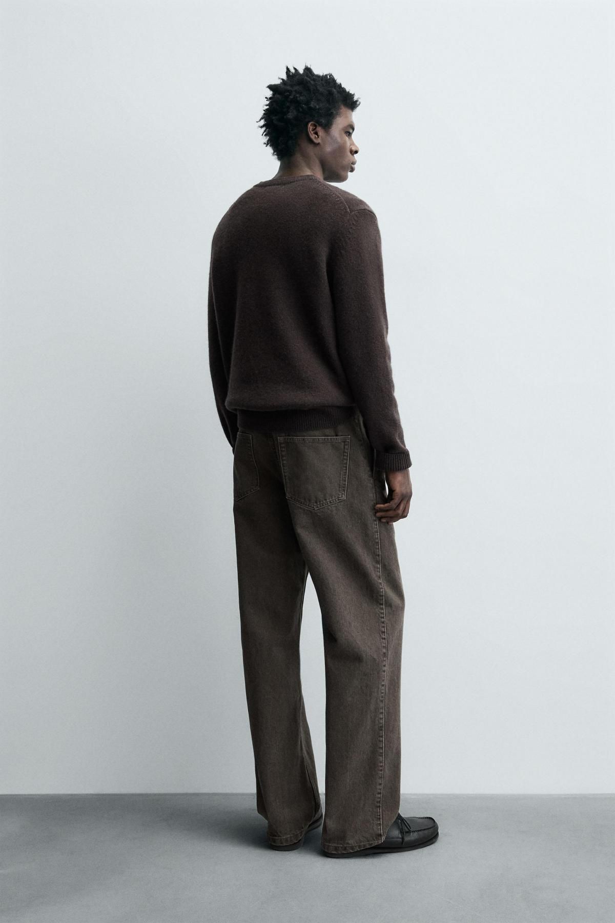 자라 스트레이트핏 플리츠 데님 팬츠 7223/317 TAUPE GREY - 상세 이미지 3