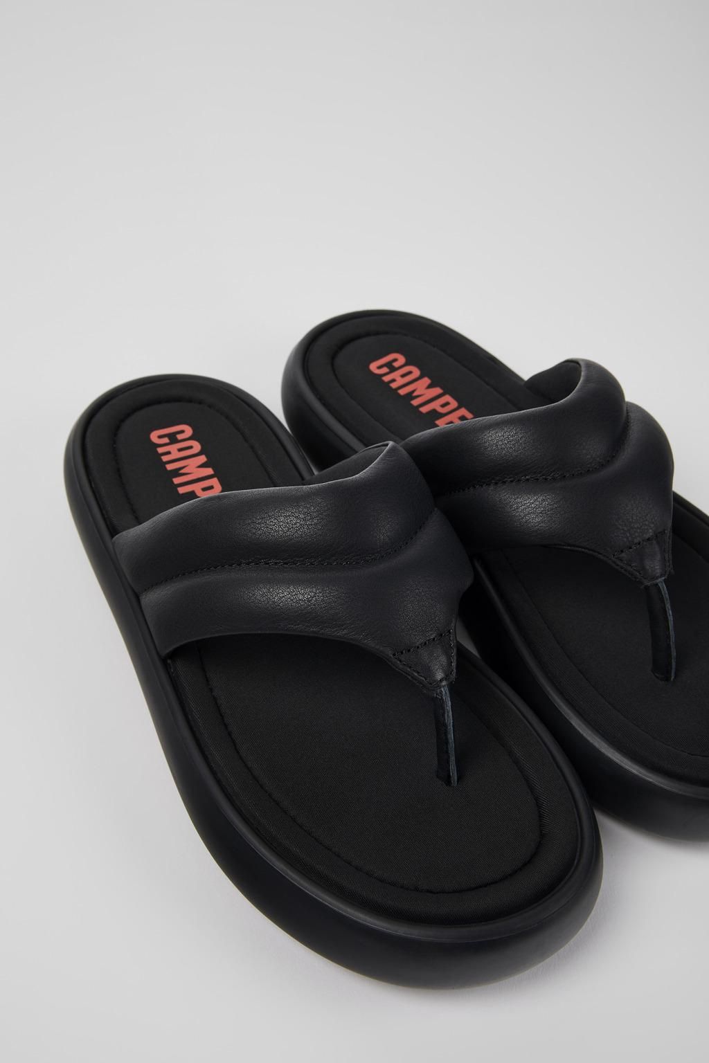 캠퍼 블랙 가죽 플립플랍 Pelotas Flota K100940-001 BLACK - 상세 이미지 2