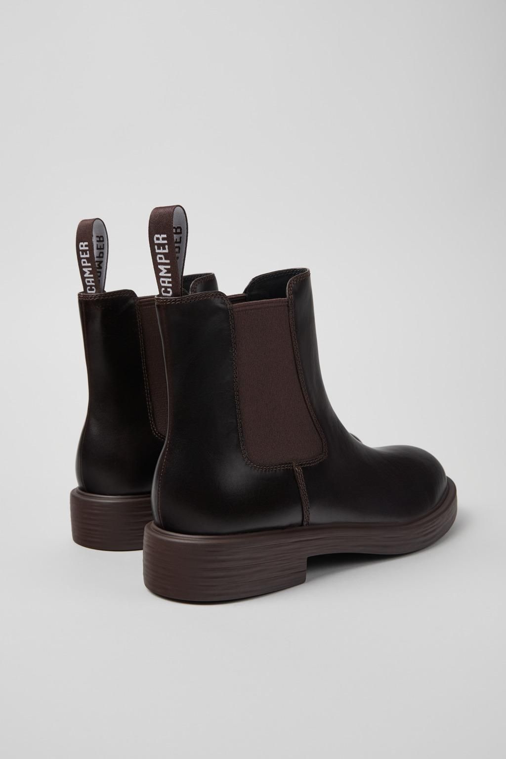캠퍼 프리미엄 브라운 레더 남성 첼시부츠 Dean K300492-002 BROWN - 상세 이미지 3