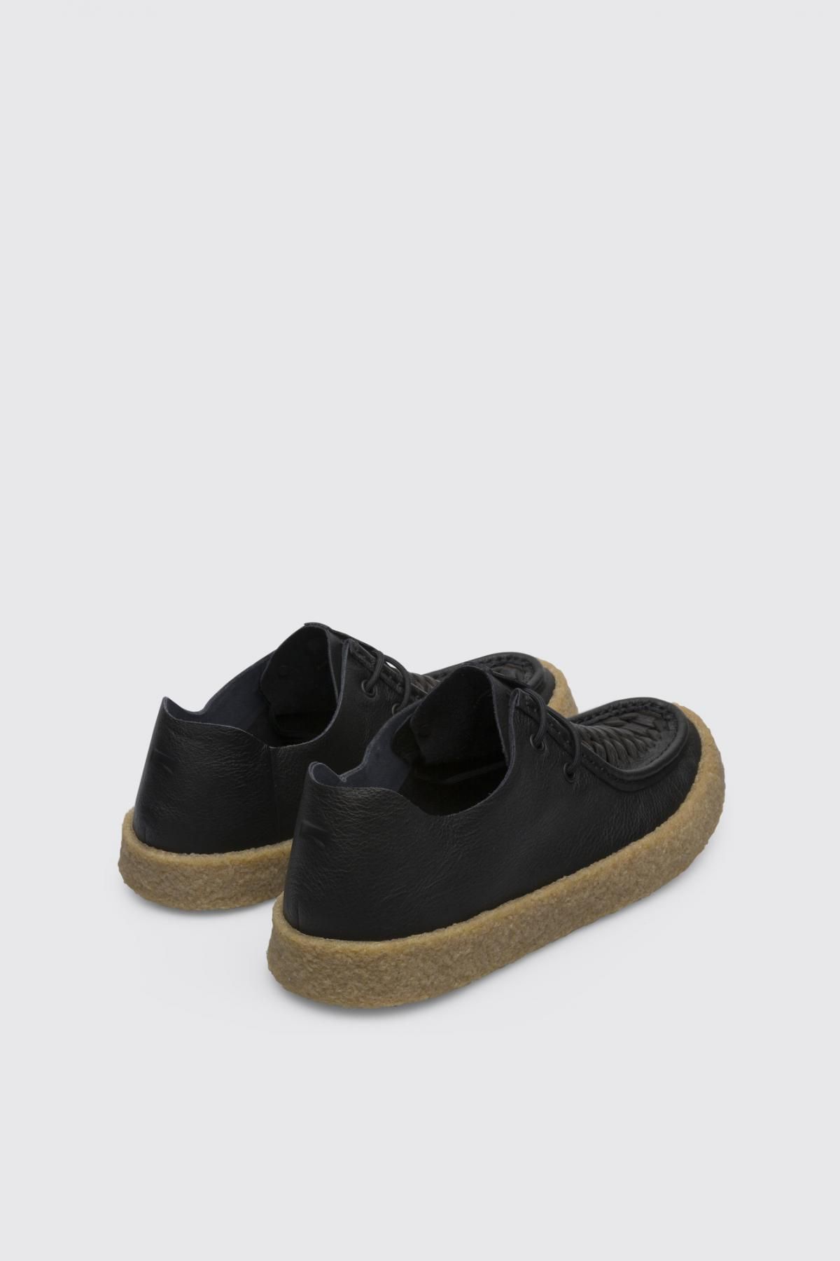 캠퍼 미니멀 레더 캐주얼 스니커즈 Bark K100685-001 BLACK - 상세 이미지 3