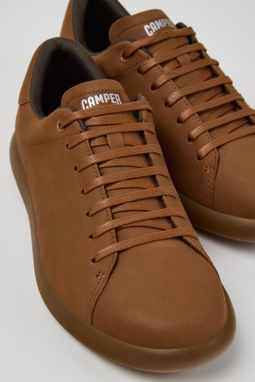 캠퍼 브라운 누벅 스니커즈 Pelotas Soller K101003-008 BROWN - 상세 이미지 2