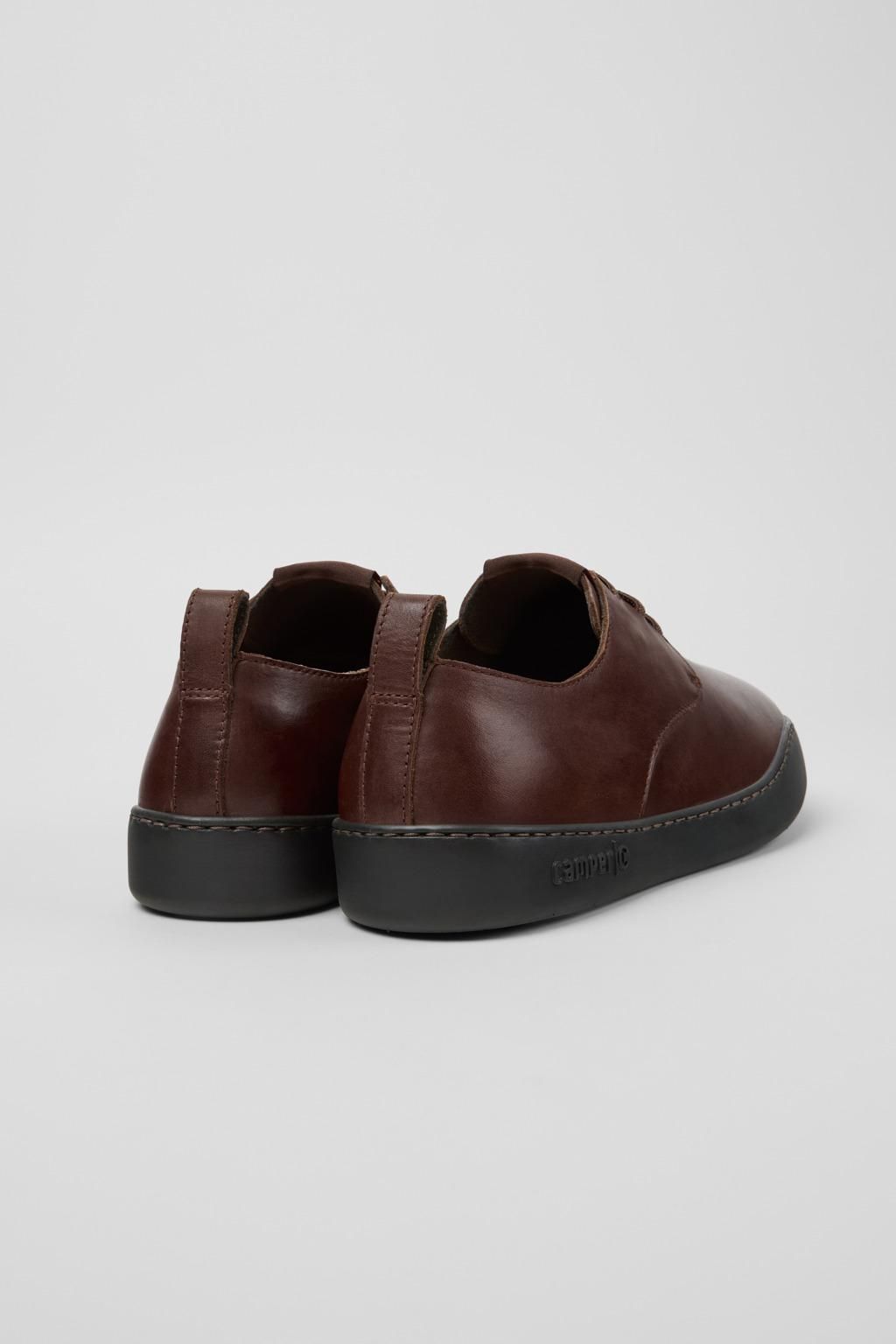 캠퍼 브라운 레더 캐주얼 스니커즈 Peu Touring K100977-006 BROWN - 상세 이미지 3