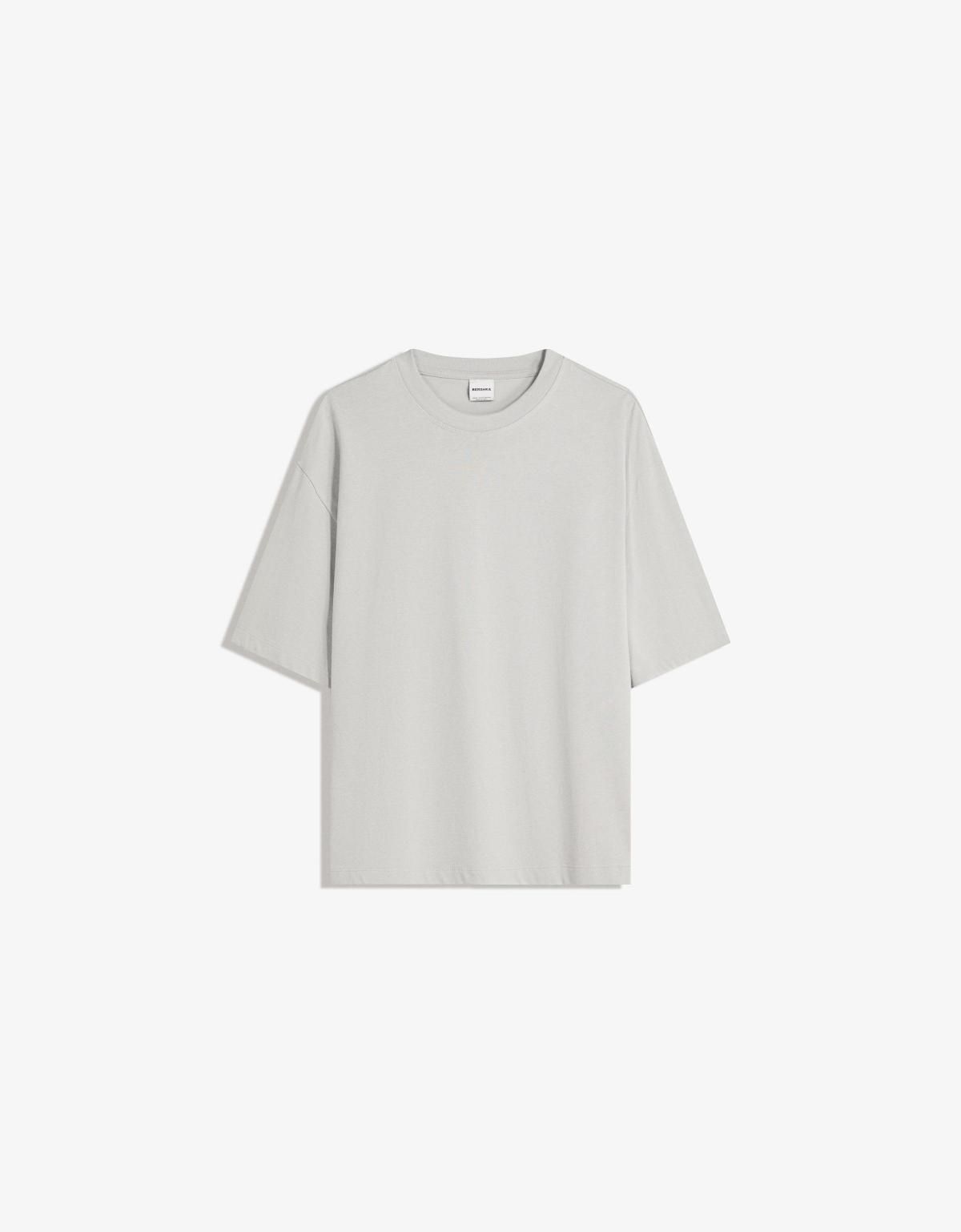 버쉬카 플러시 라이트그레이 오버핏 반팔 티셔츠 8094/116 GREY - 상세 이미지 3