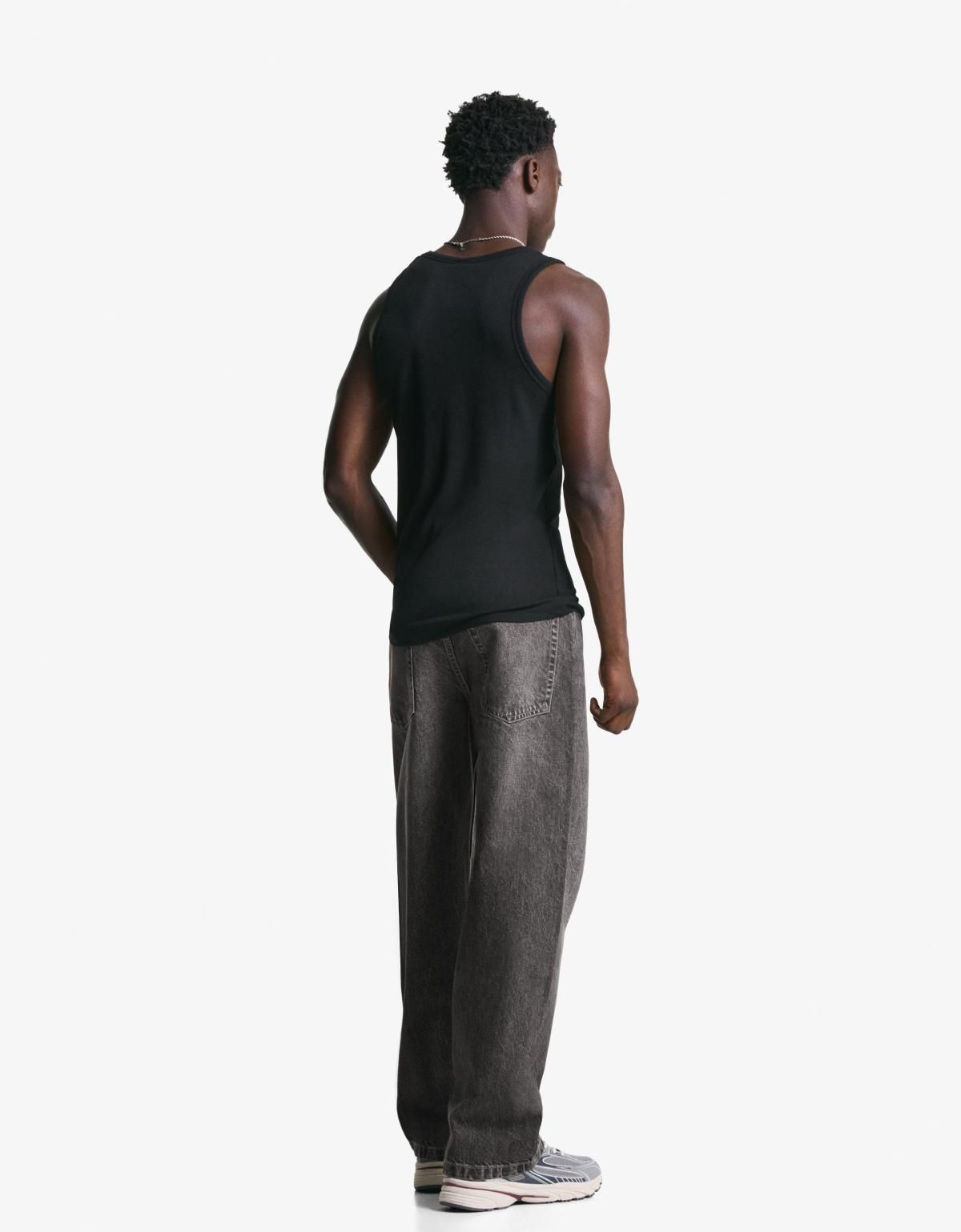 버쉬카 스트리트 와이드핏 배기 데님 팬츠 5330/335 DARK GREY - 상세 이미지 3