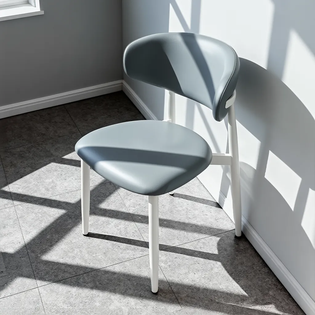 솔리브 편한 식탁의자 화이트 실리콘 가죽 기능성 테이블의자 아이보리