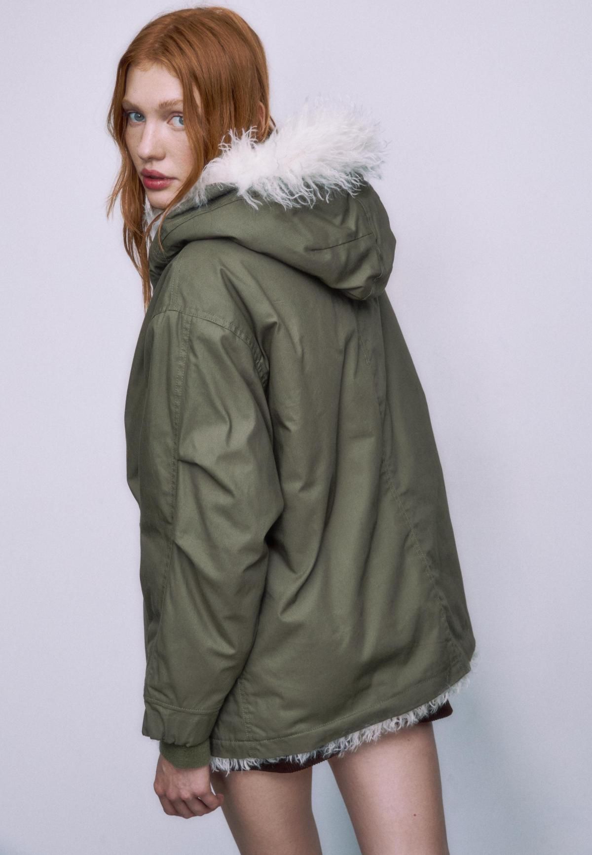 스트라디바리우스 테크니컬 퍼 안감 패딩 파카 5839/905 OLIVE GREEN - 상세 이미지 5