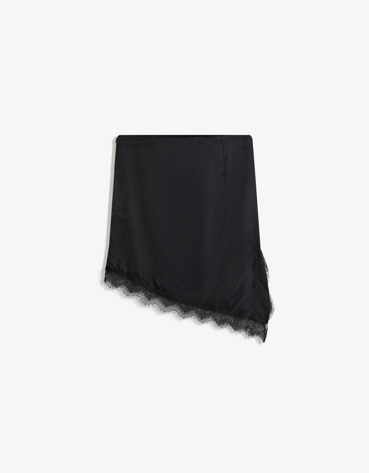 버쉬카 레이스 새틴 미니 스커트 6099/172 BLACK - 상세 이미지 2