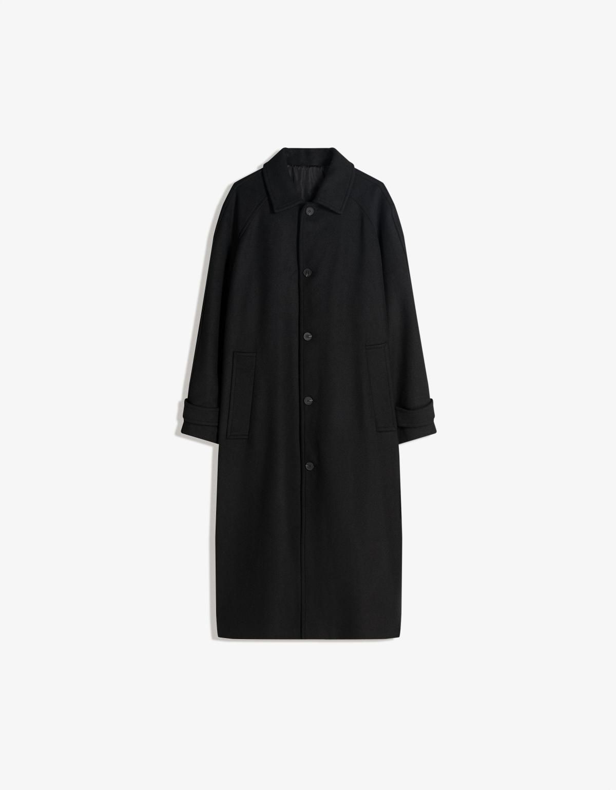 버쉬카 롱 클래식 울블렌드 싱글 코트 6958/759 BLACK - 상세 이미지 2