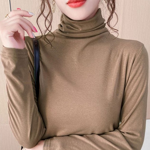 데일리 여성 반폴라 폴라티 슬림 여성 목폴라 폴라티 반목티 - 상품 이미지