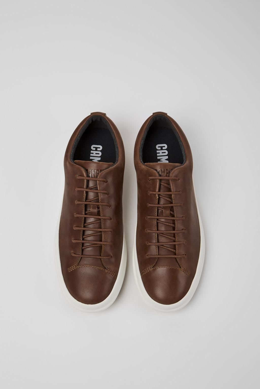 캠퍼 브라운 캐주얼 레더 스니커즈 Chasis K100373-023 BROWN - 상세 이미지 4