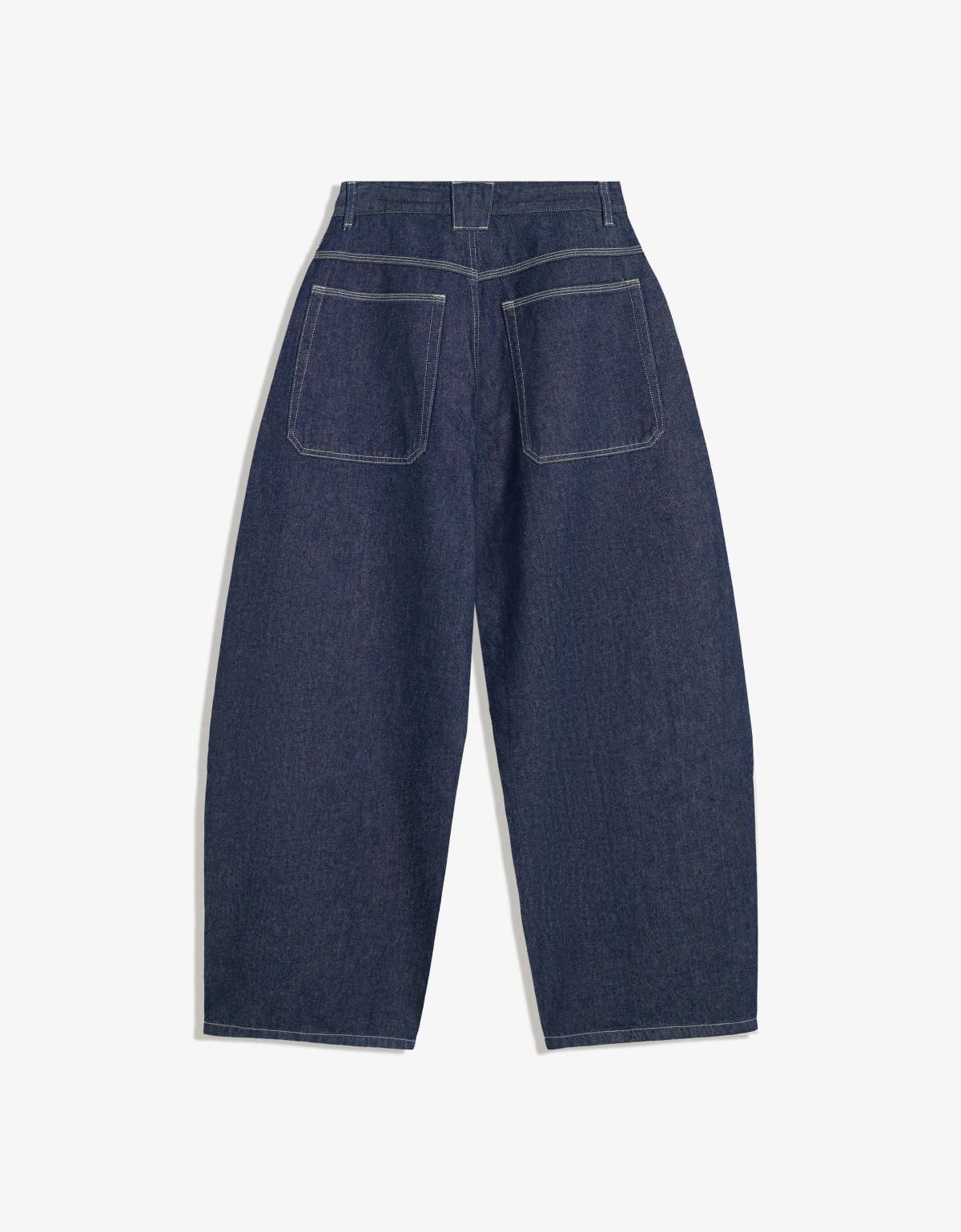 버쉬카 와이드핏 데님 배럴 진 5348/534 NAVY - 상세 이미지 5