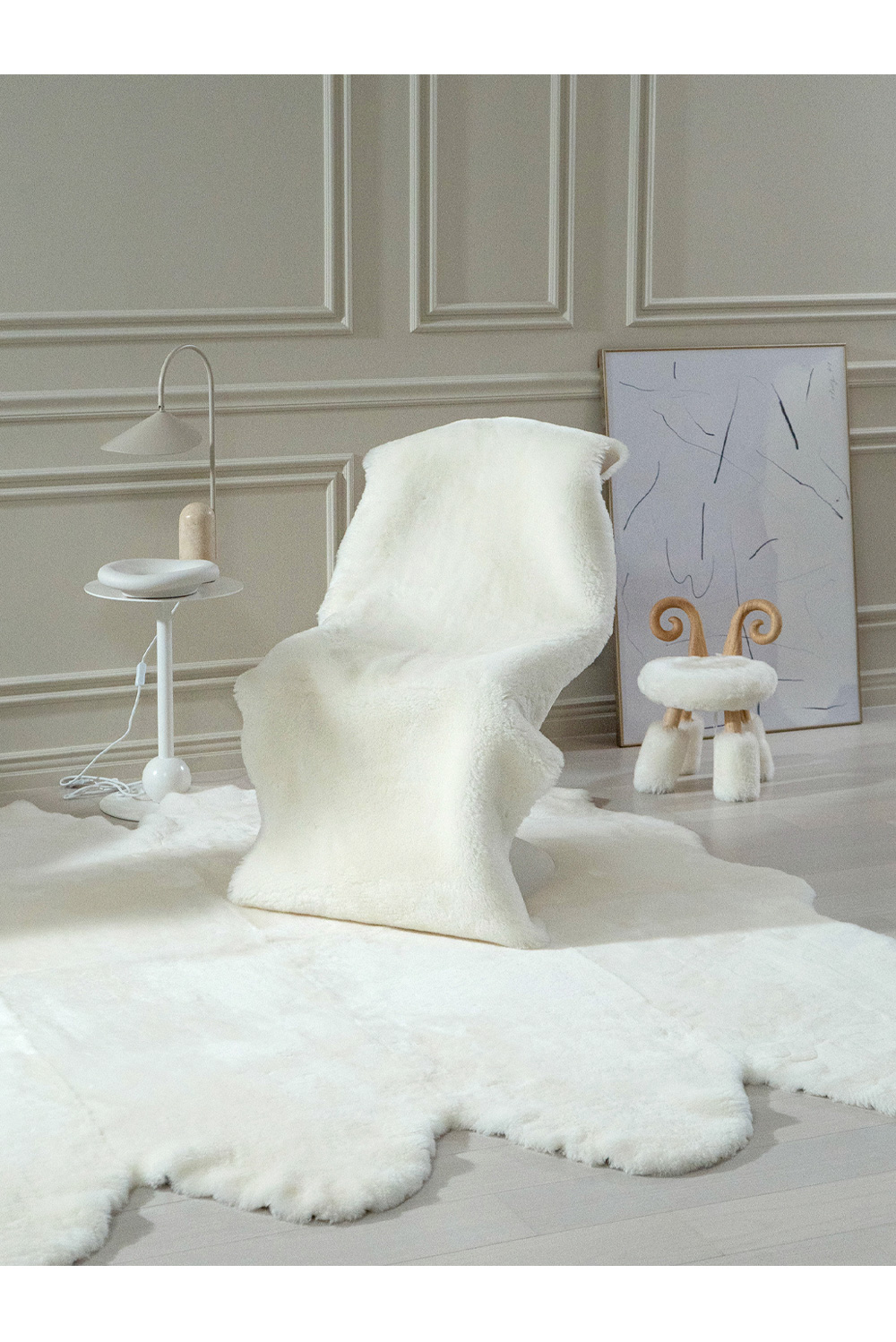 [써니양모] 프리미엄 호주 메리노 단모 러그 1.5P