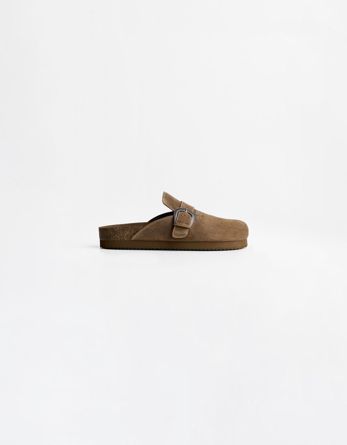 버쉬카 컴포트 스웨이드 버클 레더 클로그 2607/664 SAND - 상세 이미지 5