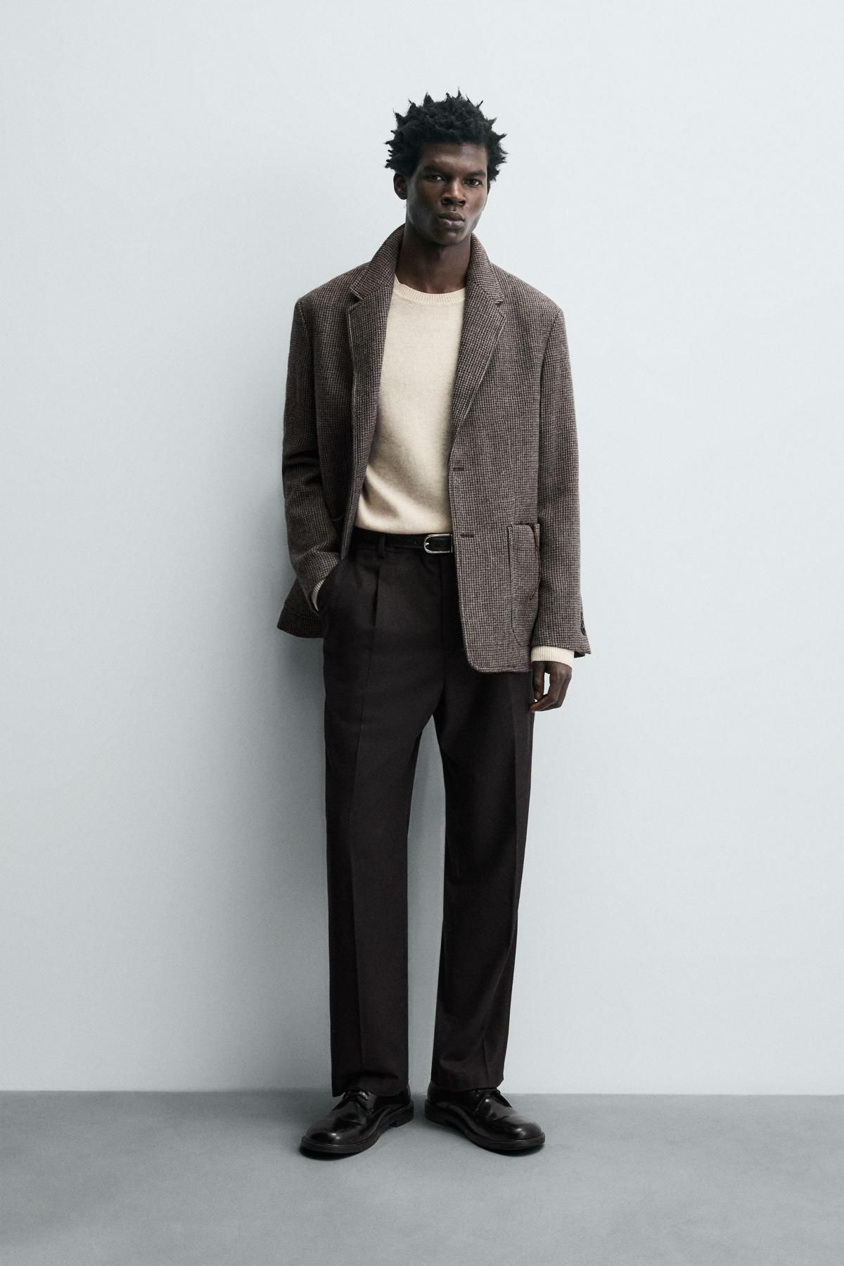 자라 테크니컬 울 텍스처드 테일러드 재킷 6972/287 ANTHRACITE GREY - 상세 이미지 2