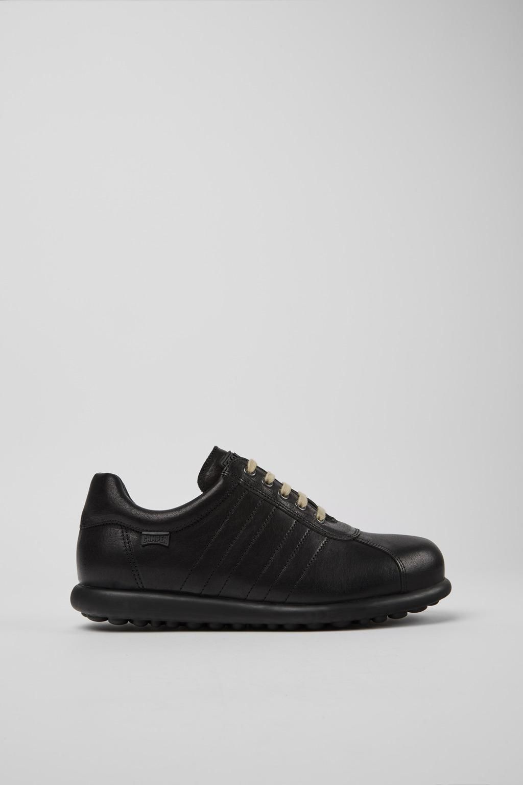 캠퍼 아이코닉 블랙 레더 스니커즈 Pelotas 16002-281 BLACK - 상품 이미지