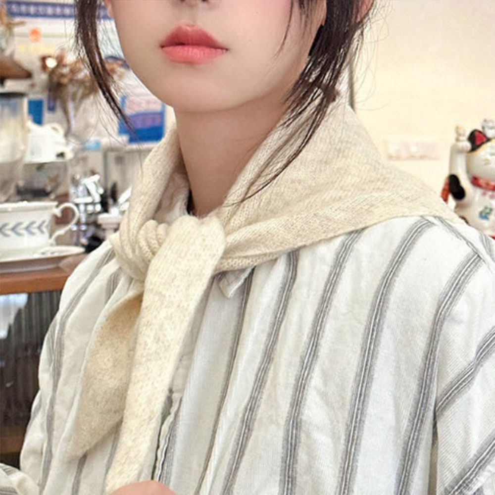 스카프 머플러 엄마 중년 패션 두꺼운 패션 가을 여성 여자 봄 겨울 보온 울 니트 삼각 - 상품 이미지