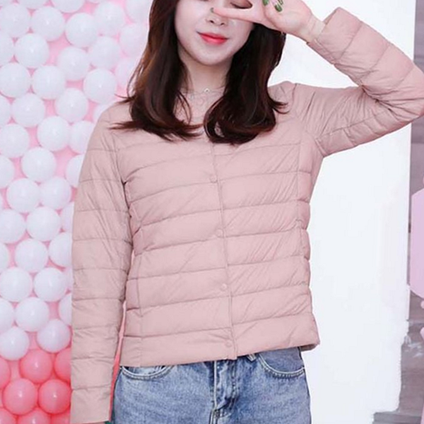 초경량 여성 경량 패딩 덕다운 여성 오리털 패딩 데일리 - 메인 이미지