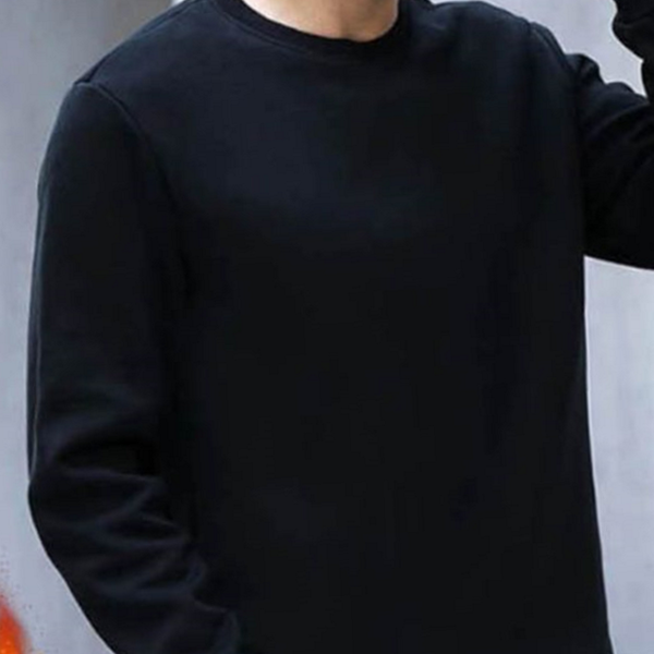 데일리 남자 기모 맨투맨 캐주얼 남자 겨울 맨투맨 라운드 - 상품 이미지