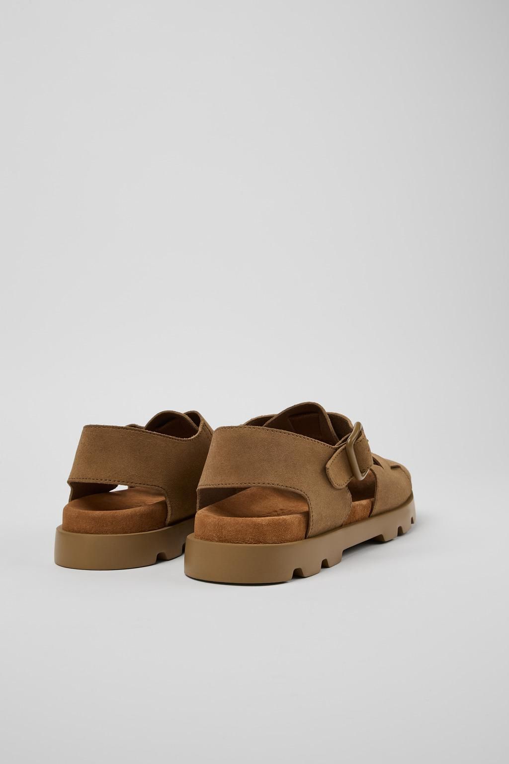 캠퍼 브라운 누벅 스트랩 샌들 Brutus K100778-007 BROWN - 상세 이미지 3