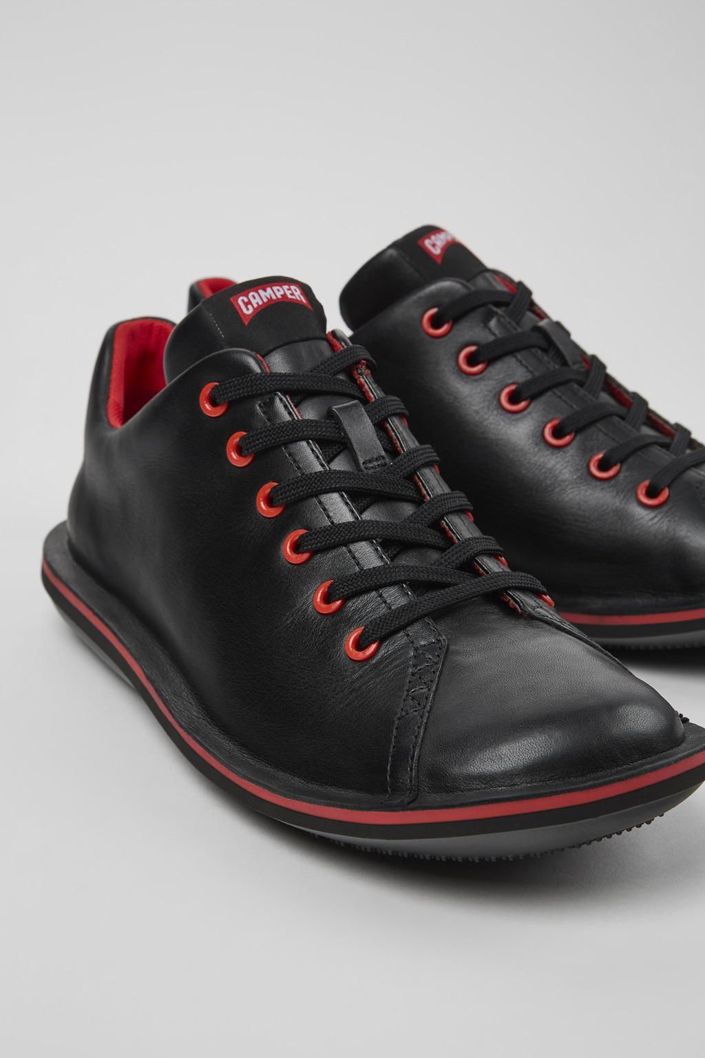 캠퍼 블랙 레더 테크니컬 스니커즈 Beetle 18648-074 BLACK - 상세 이미지 2