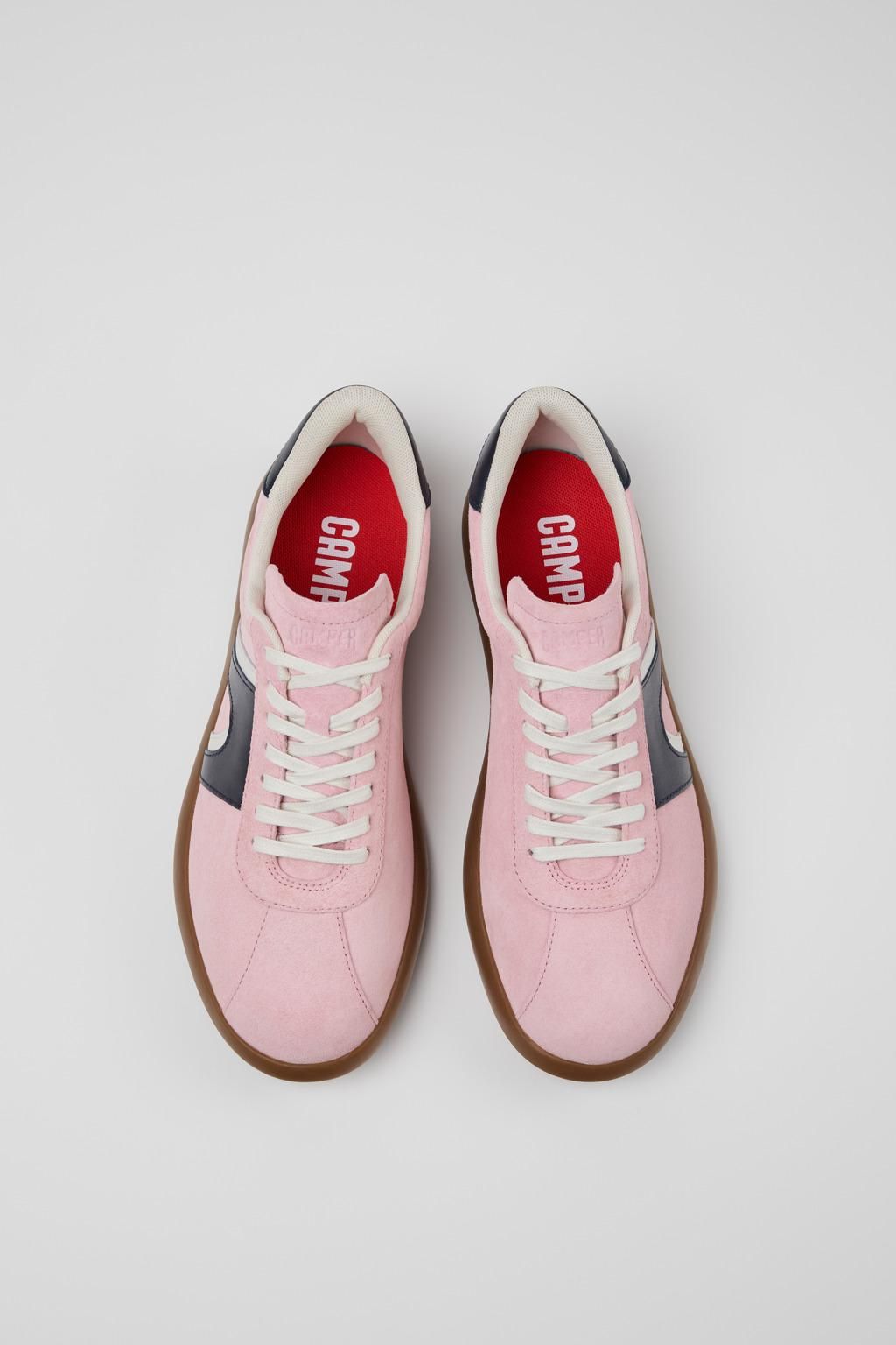 캠퍼 멀티컬러 누벅 남성 스니커즈 Pelotas Soller K100937-016 PINK - 상세 이미지 4