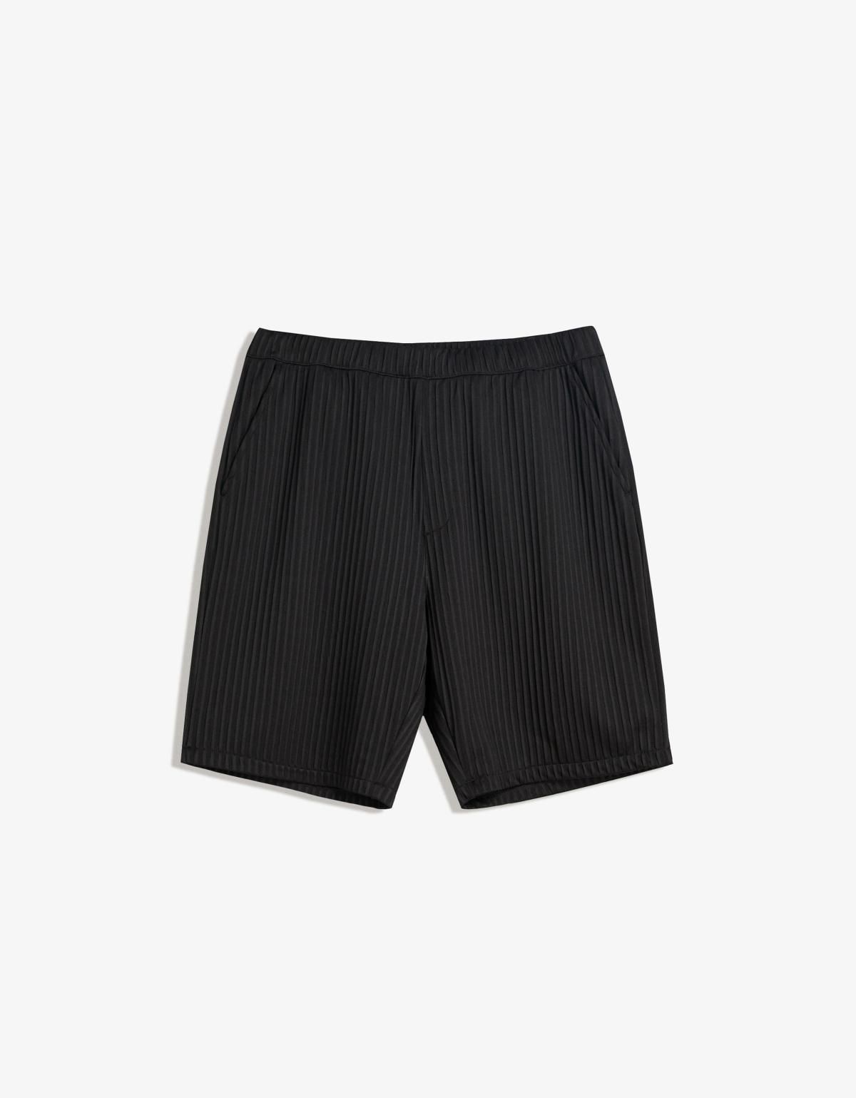 버쉬카 플리츠 와이드 스케이터 반바지 8435/662 BLACK - 상세 이미지 2