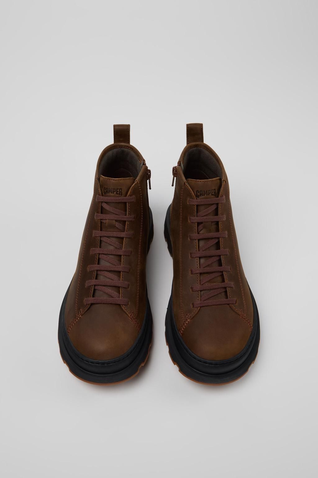 캠퍼 브라운 누벅 앵클부츠 Brutus K300535-002 BROWN - 상세 이미지 4