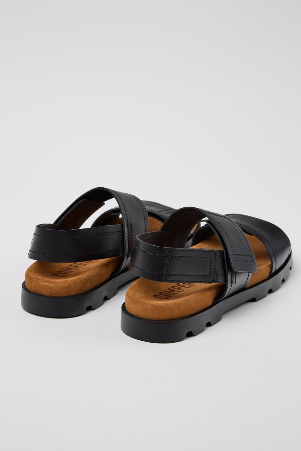 캠퍼 블랙 레더 테크니컬 스트랩 샌들 Brutus K100777-011 BLACK - 상세 이미지 3