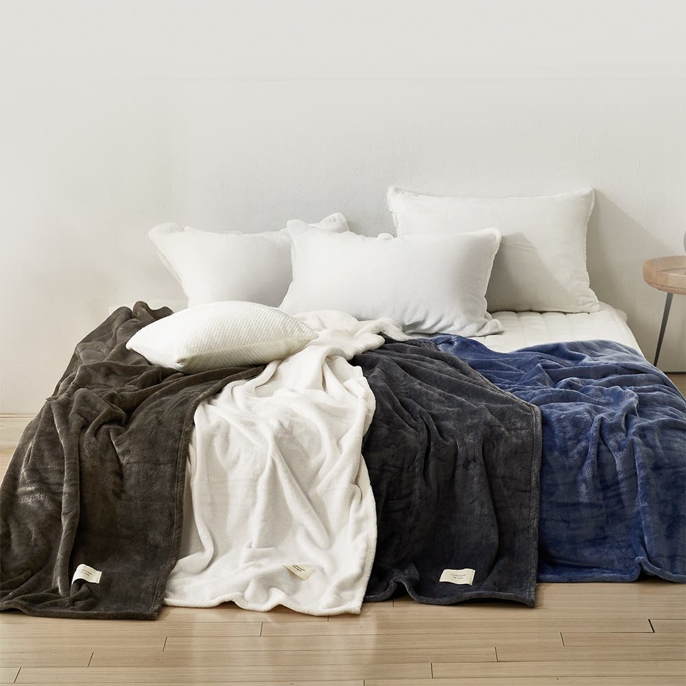 집앤콕 담요 블랭킷 대형 캠핑 두꺼운 이불 극세사 담요 차콜, T