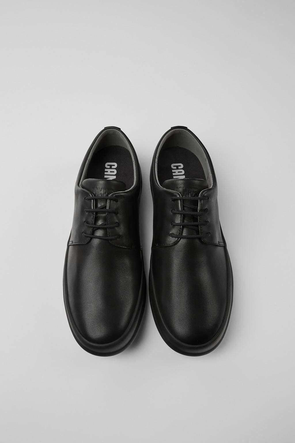 캠퍼 캐주얼 블랙 레더 남성 슈즈 Chasis K100836-001 BLACK - 상세 이미지 4