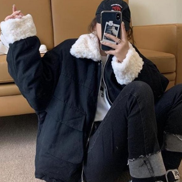 포근한 여성 구름 패딩 하이넥 여자 점퍼 - 상품 이미지