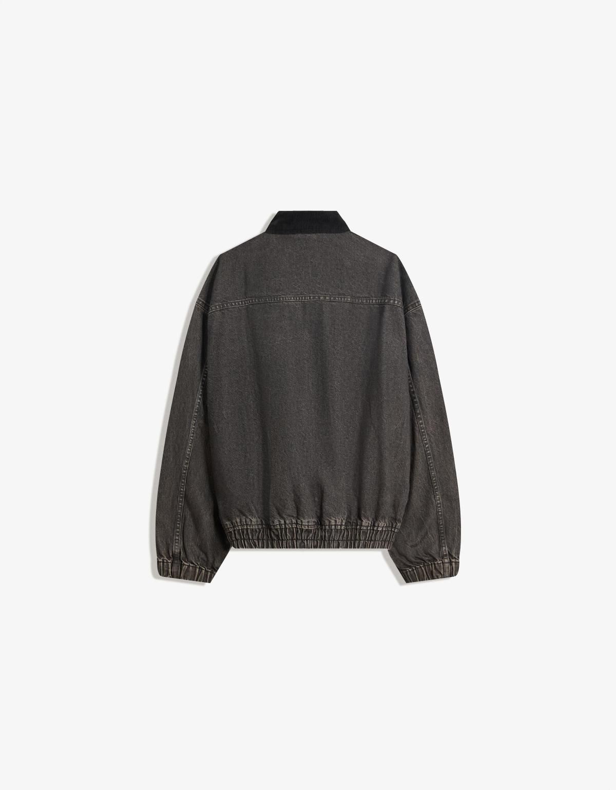 버쉬카 빈티지 데님 포켓 집업 재킷 6748/388 BLACK - 상세 이미지 2