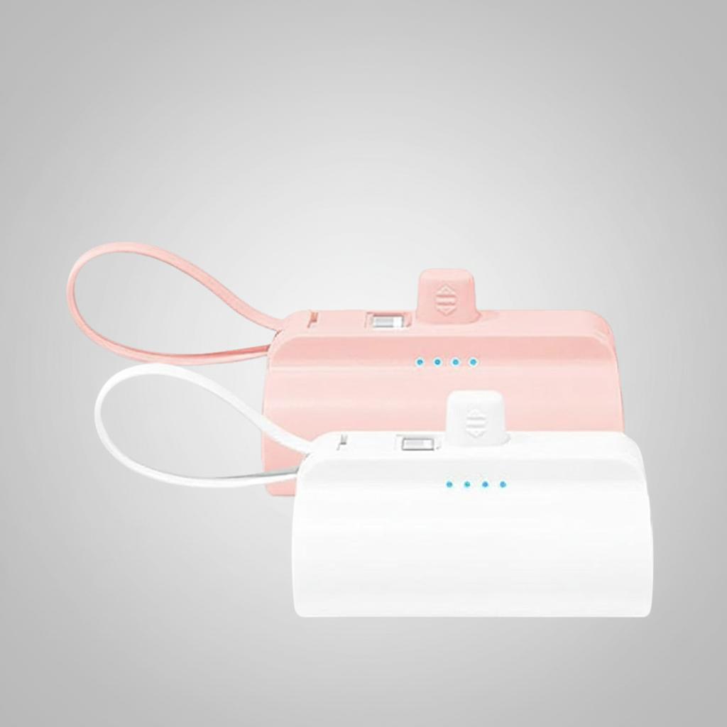 시그널 도킹 미니 보조배터리 C타입+8핀 케이블 일체형 10000mAh Cto8 - 상품 이미지