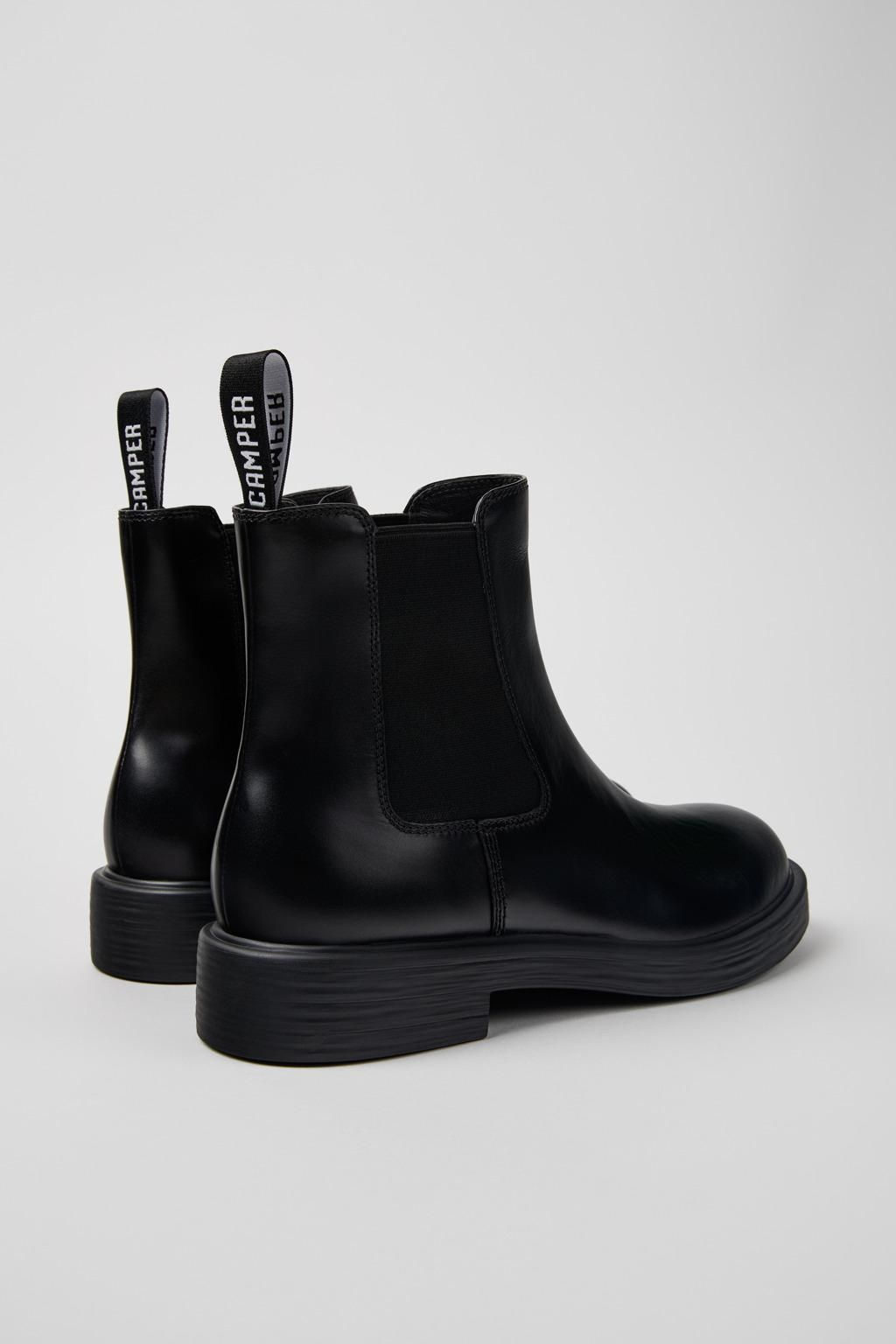캠퍼 프리미엄 블랙 레더 첼시 앵클부츠 남성 Dean K300492-001 BLACK - 상세 이미지 3