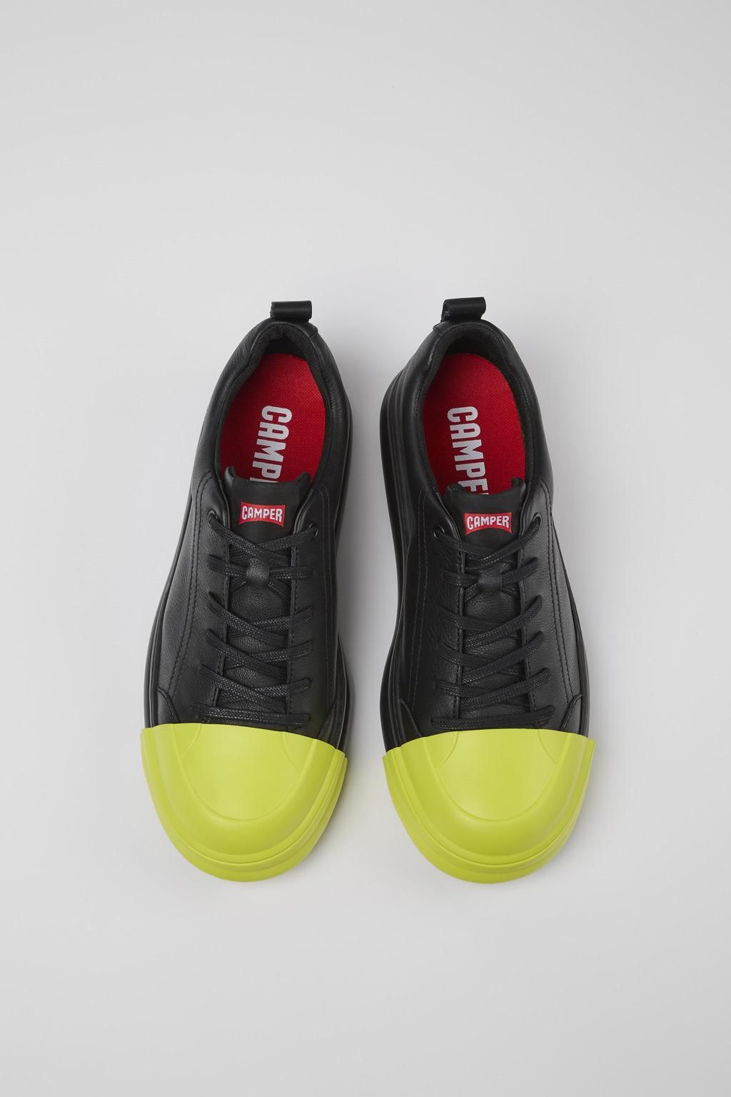 캠퍼 블랙 레더 스니커즈 Junction Runner K100978-002 BLACK - 상세 이미지 4
