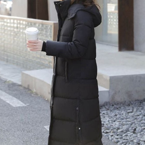데일리 여성 롱 패딩 캐주얼 여자 롱 패딩 발목 - 메인 이미지