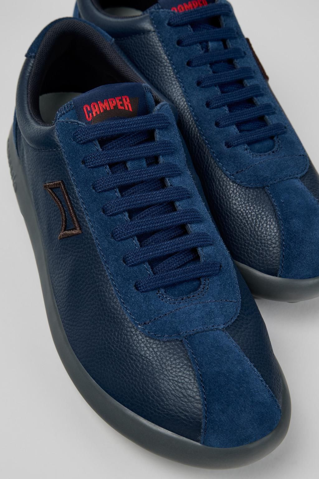 캠퍼 어반 블루 레더 스니커즈 Pelotas XLF K101019-010 BLUE - 상세 이미지 2